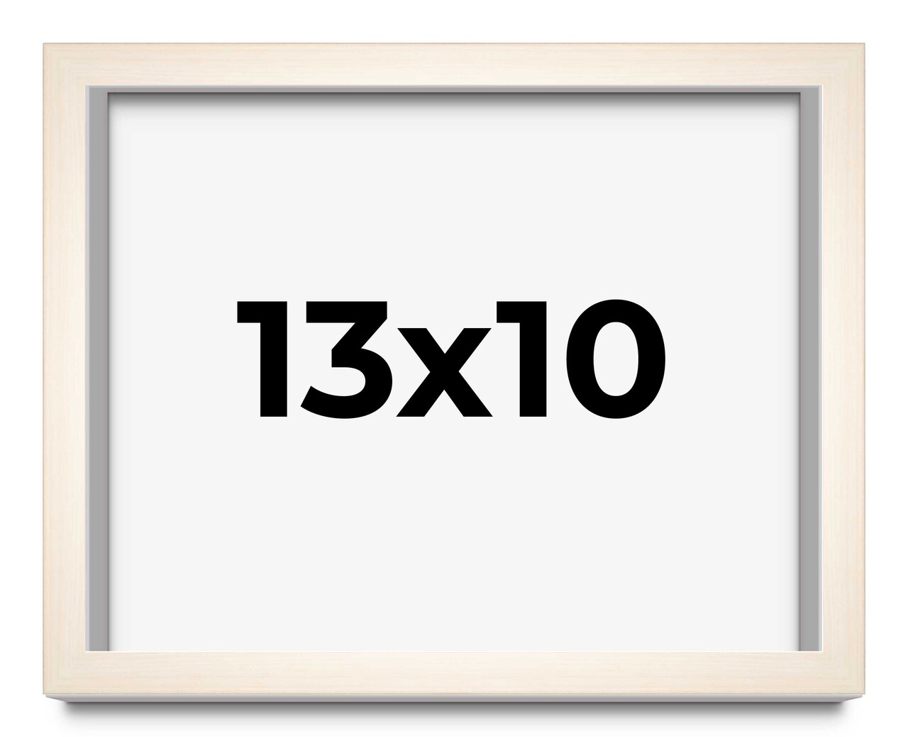 Photo Size Minimalist White Picture Frame - UV Acrylic, Foam Board Backing, Hanging Hardware